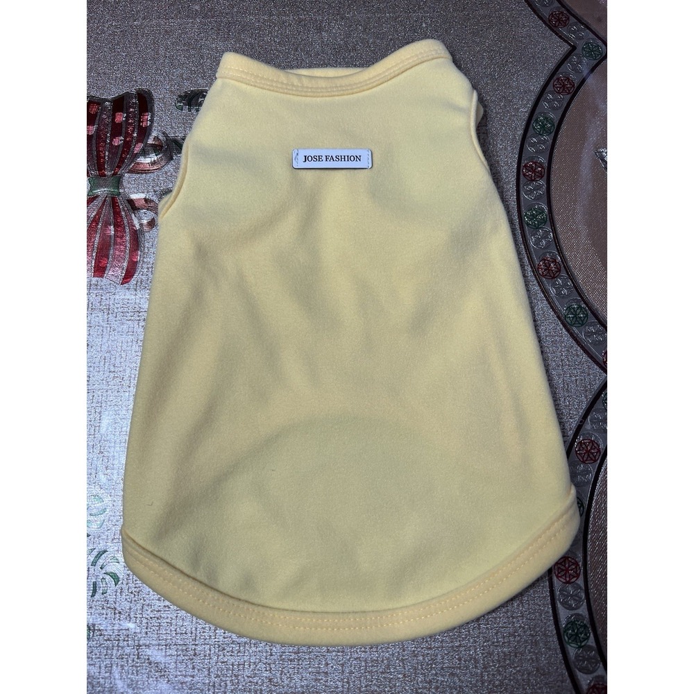 Jose‎ Fashion Yellow Fleece Shirt Dog Puppy  Size Medium